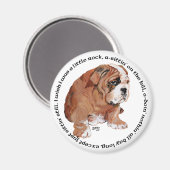 English Bulldog Puppy Magnet (Vorderseite/Rückseite)