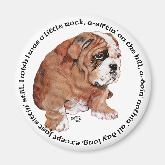 English Bulldog Puppy Magnet (Vorne)