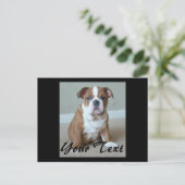 English Bulldog Puppy Postkarte (Stehend Vorderseite)