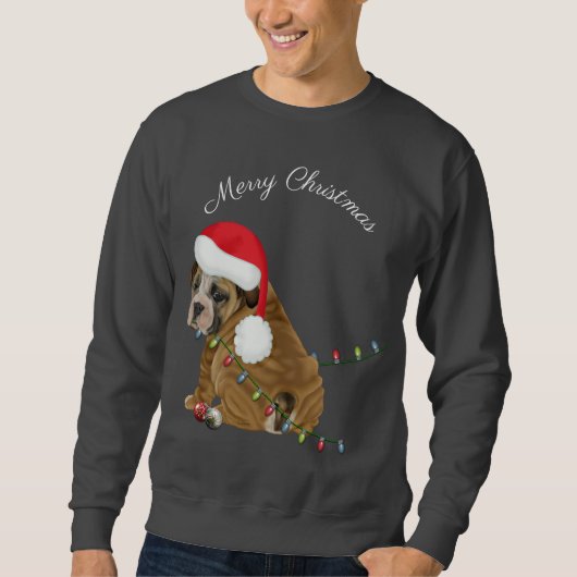 English Bulldog Puppy Sweatshirt (Vorderseite)