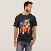 English Bulldog Queen Ii Mens Elizabeth British Fl T-Shirt (Vorne ganz)