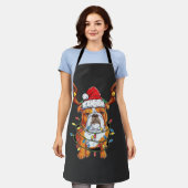 English Bulldog Reindeer Funny Christmas Essential Schürze (Getragen)