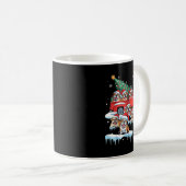 English Bulldog Riding Red Truck Ugly Sweater Chri Kaffeetasse (VorderseiteRechts)