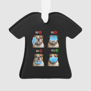 English Bulldog Right Weace - Maskenmagazin Top Ornament