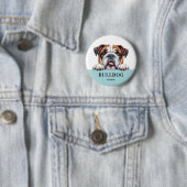 English Bulldog Round Button Button (Beispiel)