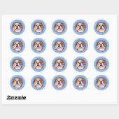 English Bulldog Round Stickers (Blatt)
