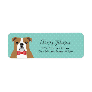 English Bulldog Rücksendeadressen-Aufkleber
