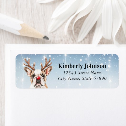 English Bulldog Rücksendeadressen-Aufkleber (Insitu)