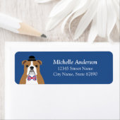 English Bulldog Rücksendeadressen-Aufkleber (Insitu)