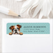 English Bulldog Rücksendeadressen-Aufkleber (Insitu)