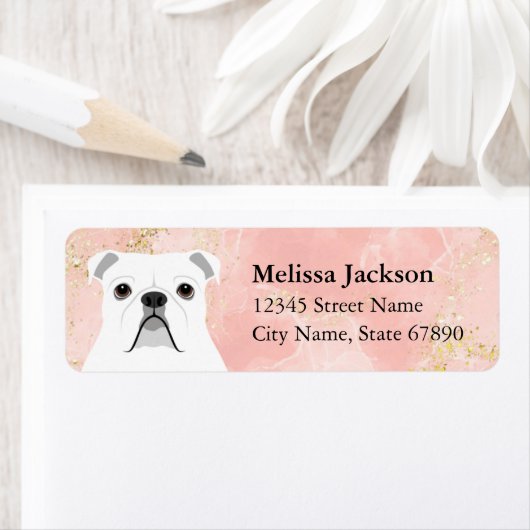 English Bulldog Rücksendeadressen-Aufkleber (Insitu)