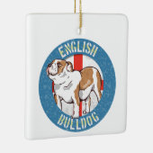 English Bulldog Saint George's Cross Keramikornament (Rechts)
