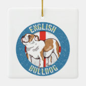 English Bulldog Saint George's Cross Keramikornament (Rückseite)