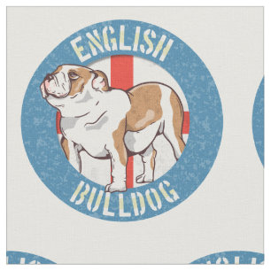 English Bulldog Saint George's Cross Stoff