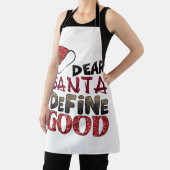 English Bulldog Santa Christmas Tree Lights Xmas B Schürze (InSitu)