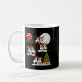 English Bulldog Santa Sleigh Flying Funny Magical Kaffeetasse (Links)
