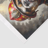 English Bulldog-Schauspiel als Firefighter - Seidenpapier (Ausschnitt)