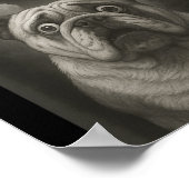 English Bulldog Selfie With Werewolf Funny  Poster (Ecke)