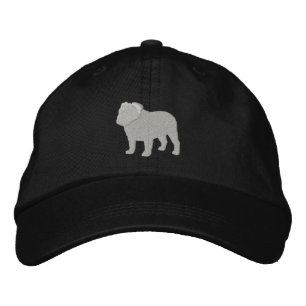 English Bulldog Silhouette Coole Hundezucht Bestickte Baseballkappe
