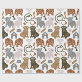 English Bulldog Silhouette Geschenkpapier (Flach)