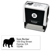 English Bulldog Silhouette Rücksendeadresse Permastempel (Beispiel)