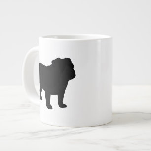 English Bulldog Silhouetten Hunde Lover Jumbo-Tasse