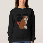 English Bulldog Silly Walk Silly Face Sweatshirt (Vorderseite)
