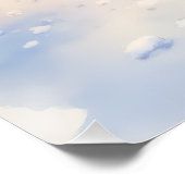 English Bulldog Snowy Christmas Village Holiday Poster (Ecke)