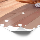 English Bulldog Teacher Classroom Santa Hat Poster (Ecke)