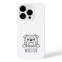 English Bulldog Telefon-Hülle mit individuellem Na