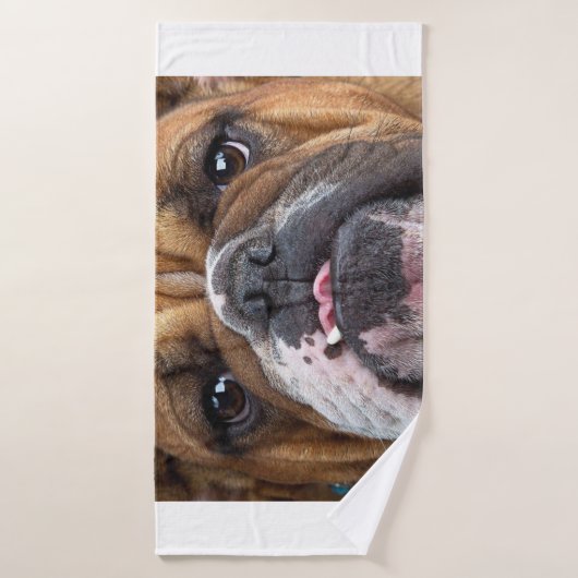 English Bulldog Throw Kissen Badehandtuch (Badehandtuch)