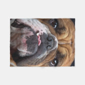 English Bulldog Throw Kissen Fleecedecke (Vorderseite (Horizontal))