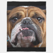 English Bulldog Throw Kissen Fleecedecke (Vorderseite)
