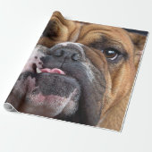 English Bulldog Throw Kissen Geschenkpapier (Ungerollt)