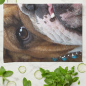 English Bulldog Throw Kissen Geschirrtuch (Gefaltet)