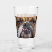 English Bulldog Throw Kissen Glas (Rückseite)