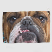 English Bulldog Throw Kissen Golfhandtuch (Horizontal)