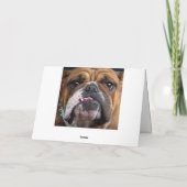 English Bulldog Throw Kissen Karte (Rückseite)