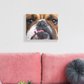 English Bulldog Throw Kissen Leinwanddruck (Insitu (Wohnzimmer))