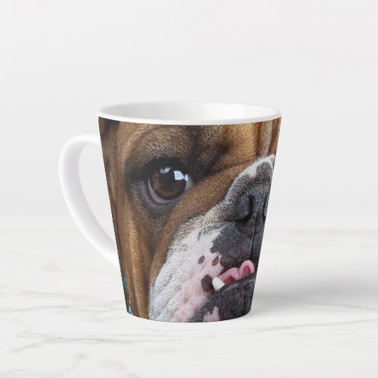 English Bulldog Throw Kissen Milchtasse (Linke Ecke)