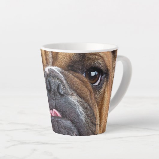 English Bulldog Throw Kissen Milchtasse (Rechte Ecke)