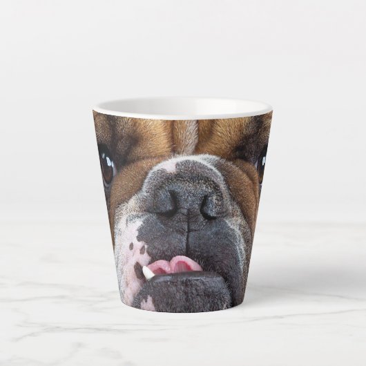 English Bulldog Throw Kissen Milchtasse (Vorderseite)
