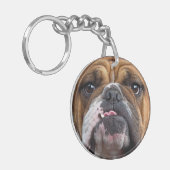 English Bulldog Throw Kissen Schlüsselanhänger (Vorderseite links)