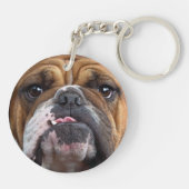 English Bulldog Throw Kissen Schlüsselanhänger (Rückseite)