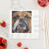 English Bulldog Throw Kissen Serviette (Beispiel)