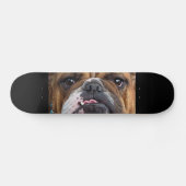 English Bulldog Throw Kissen Skateboard (Horizontal)