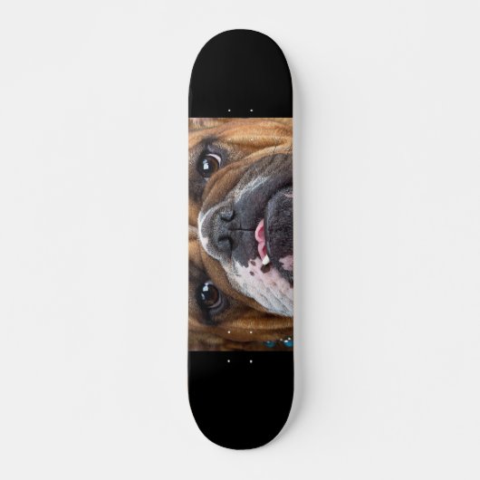 English Bulldog Throw Kissen Skateboard (Vorne)