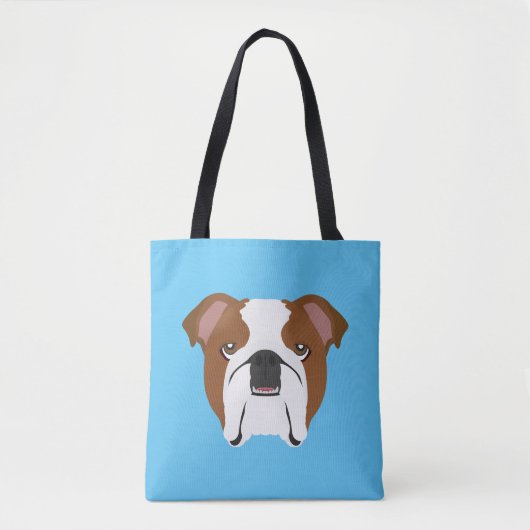English Bulldog Tote Bag Tasche (Vorderseite)