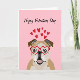 English Bulldog Valentines Liebe Card Feiertagskarte