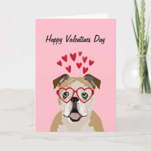 English Bulldog Valentines Liebe Card Feiertagskarte